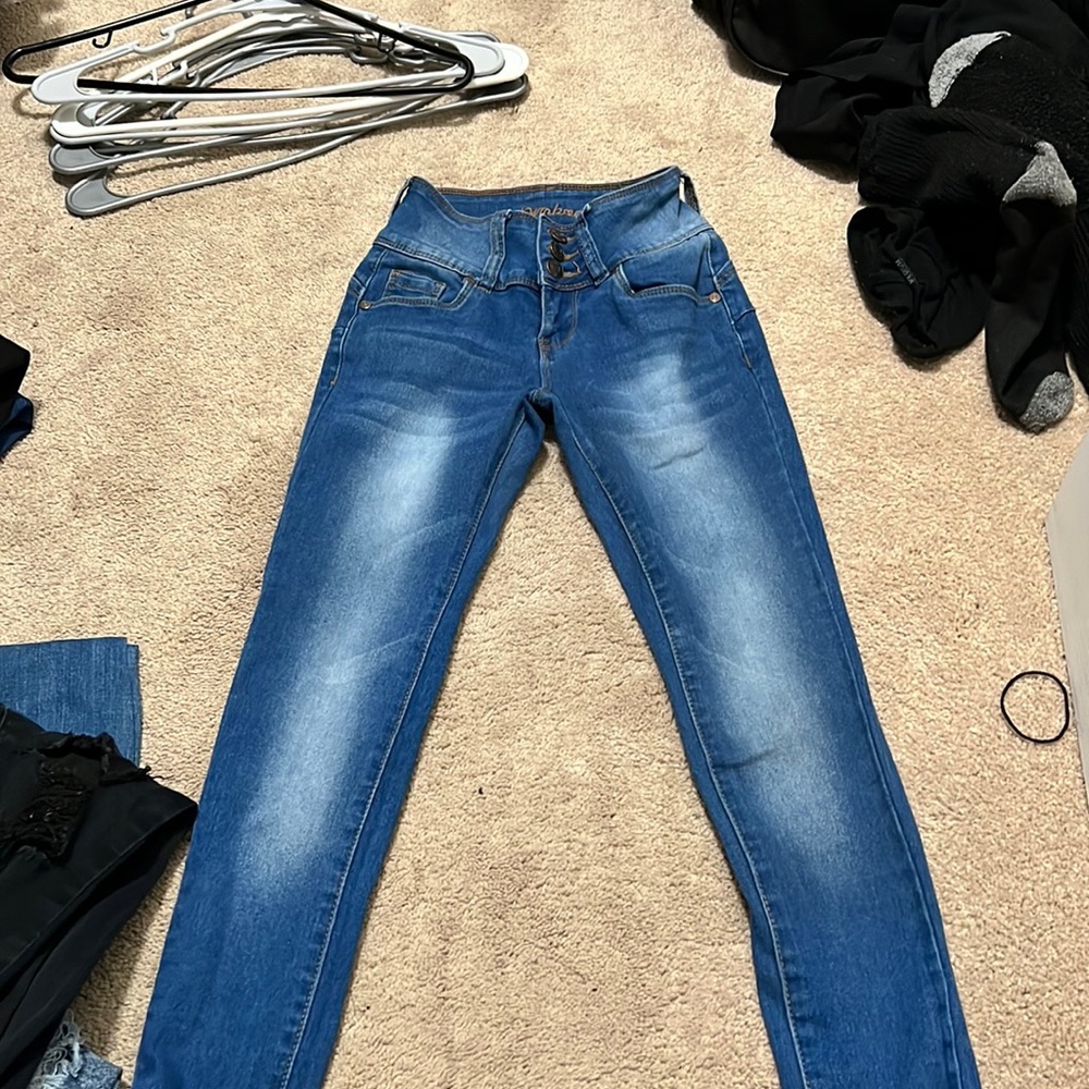 High rise bamboo jeans